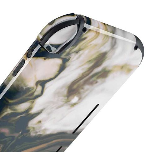 Copper and Black Marble Ink Nintendo Switch Lite Skin